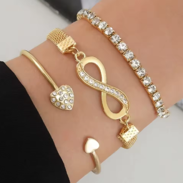 Luxury Bands - 3 brazaletes cristales de diamante
